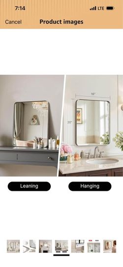 Modern Rectangular Wall Mirror - Set of 2