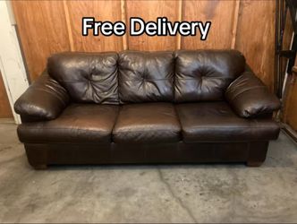Leather Couch - Free Delivery