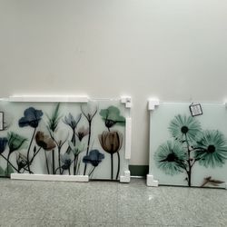 Floral Glass Wall Art