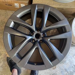 21" x 9.5" FRONT Wheel Tesla Model S Arachnid 2022 - 2025 Factory OEM 21x9.5 Wheel Rim Single One Spare Replacement Original (1