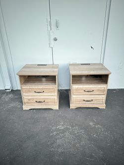 Farmhouse Nightstand Set Of 2 