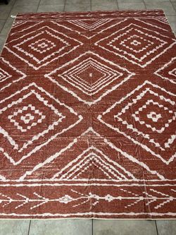 Southwestern pattern 8x10 washable area rug