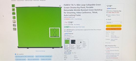 Portable Green Screen - 78.7 x 90in