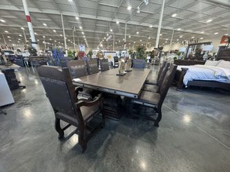 HACIENDA 9 PIECE DINING ROOM SET. Solid Wood 