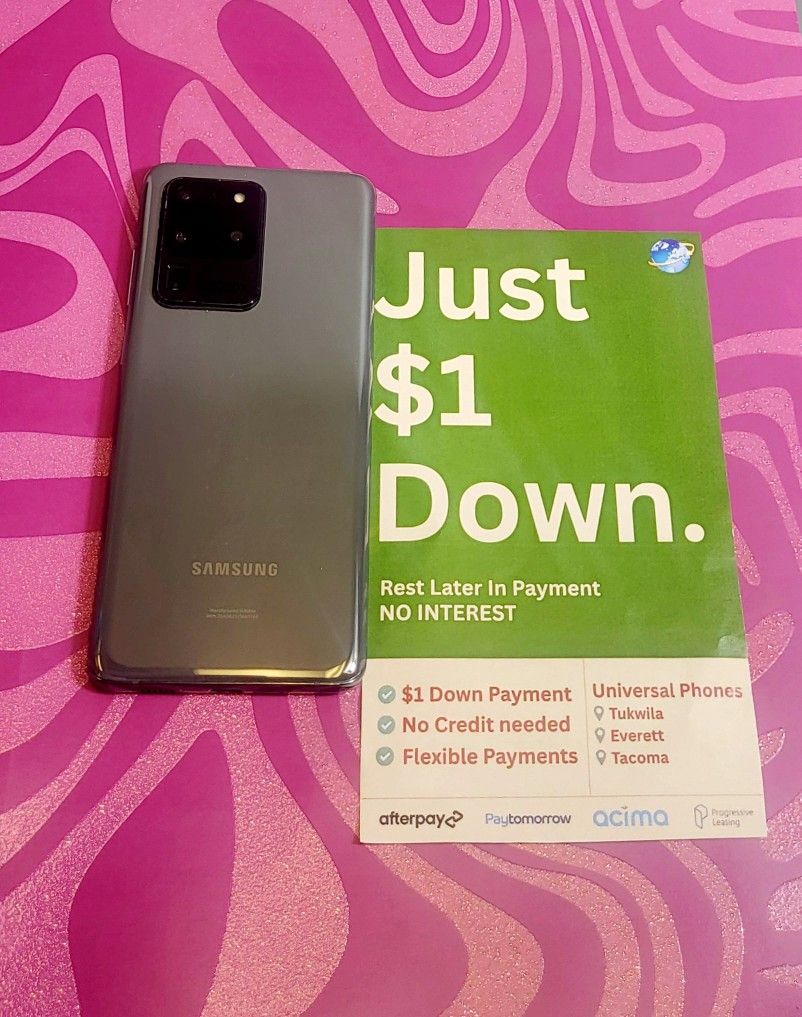 Samsung Galaxy S20 Ultra 5G 128gb Unlocked, FREE Smartwach