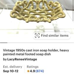 Vintage Cast Iron Soap Dish