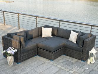 New In Box Outdoor Furniture Sectional 6”cushions Deep Seating (We Deliver)