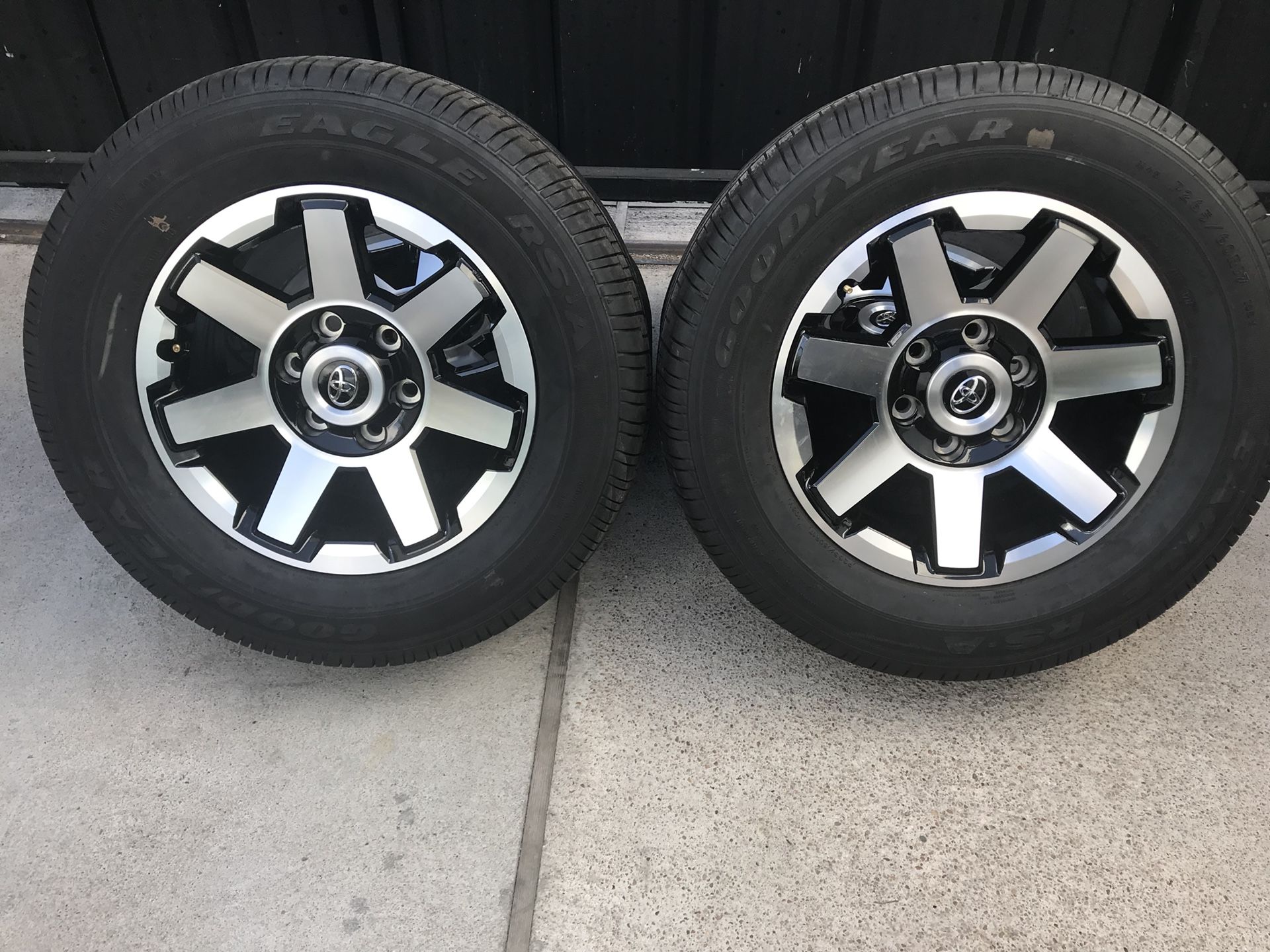 Brand new take offs Toyota Tacoma TRD 17 inch wheels and Goodyear tires