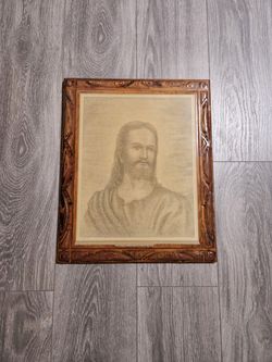 Religious Print Laminated on Wooden Plaque