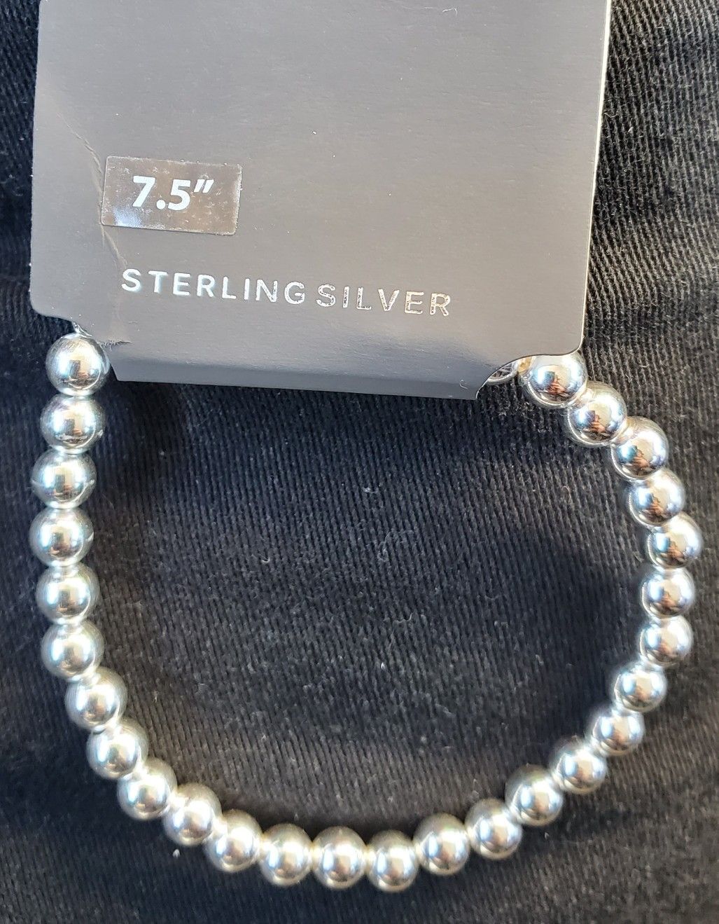 BEAUTIFUL Sterling Silver Beaded Bracelet