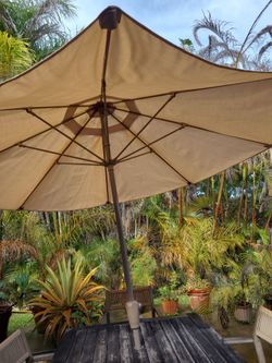 Patio table with umbrella