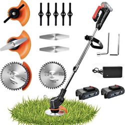 whole sale 21V Cordless Adjustable Length Electric Lawn Mower [With 2 Batteries]