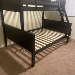 Twin/full bunk bed. Available in espresso & white. Assembly required. Assembly not included. Tax included. Free local delivery. $350 bunk bed only. $5