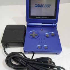 Nintendo Game Boy Advance SP Console  With Charger,  Blue - Tested Working
