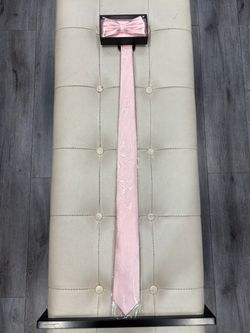 BLUSH PINK BOW-TIE & BLUSH PINK NECK-TIE SET