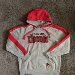Red And Gray Illinois State University Hoodie