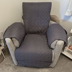 Rayna Dove Grey Nursery Power Swivel Glider Recliner Rocker With USB