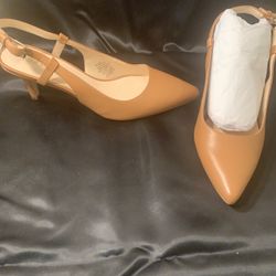 Slingback 2 1/2” Heels, Carmel Color