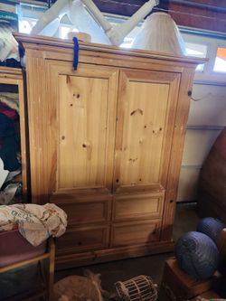 Armoire, natural wood