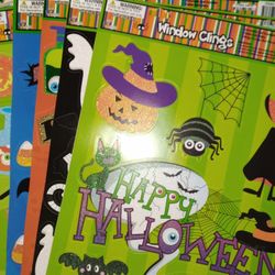10 Pages Of Halloween And One Page Thanksgiving Windo Clings