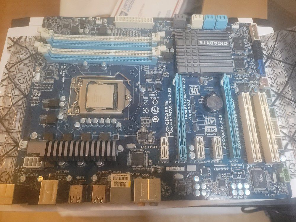 Gigabyte Motherboard And CPU
