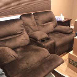 Ashley Dark Brown electric loveseat recliner’s