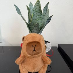 Capybara lobster plush keychain