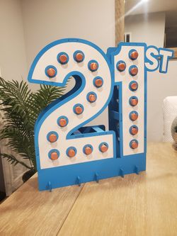21st Birthday Mini Liquor Bottle Holder, Personalized Mini Liquor Bottle Holders For 21st Birthday,