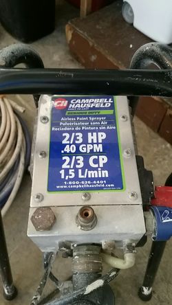 Campbell hausfeld airless paint sprayer 2 3 hp 40 gpm deals