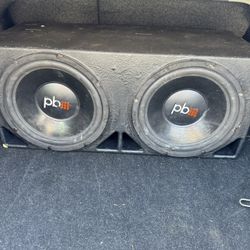 2 12in subwoofers and box