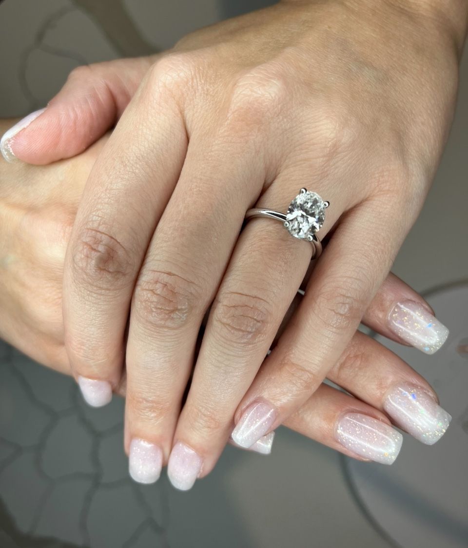 engagement ring 2.18 Ct Platinum