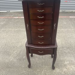 wood jewelry box / tall cabinet 
