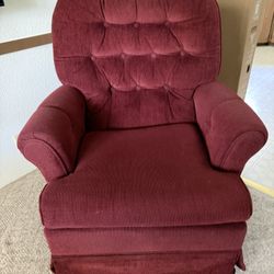 Red Swivel Rocker Armchair