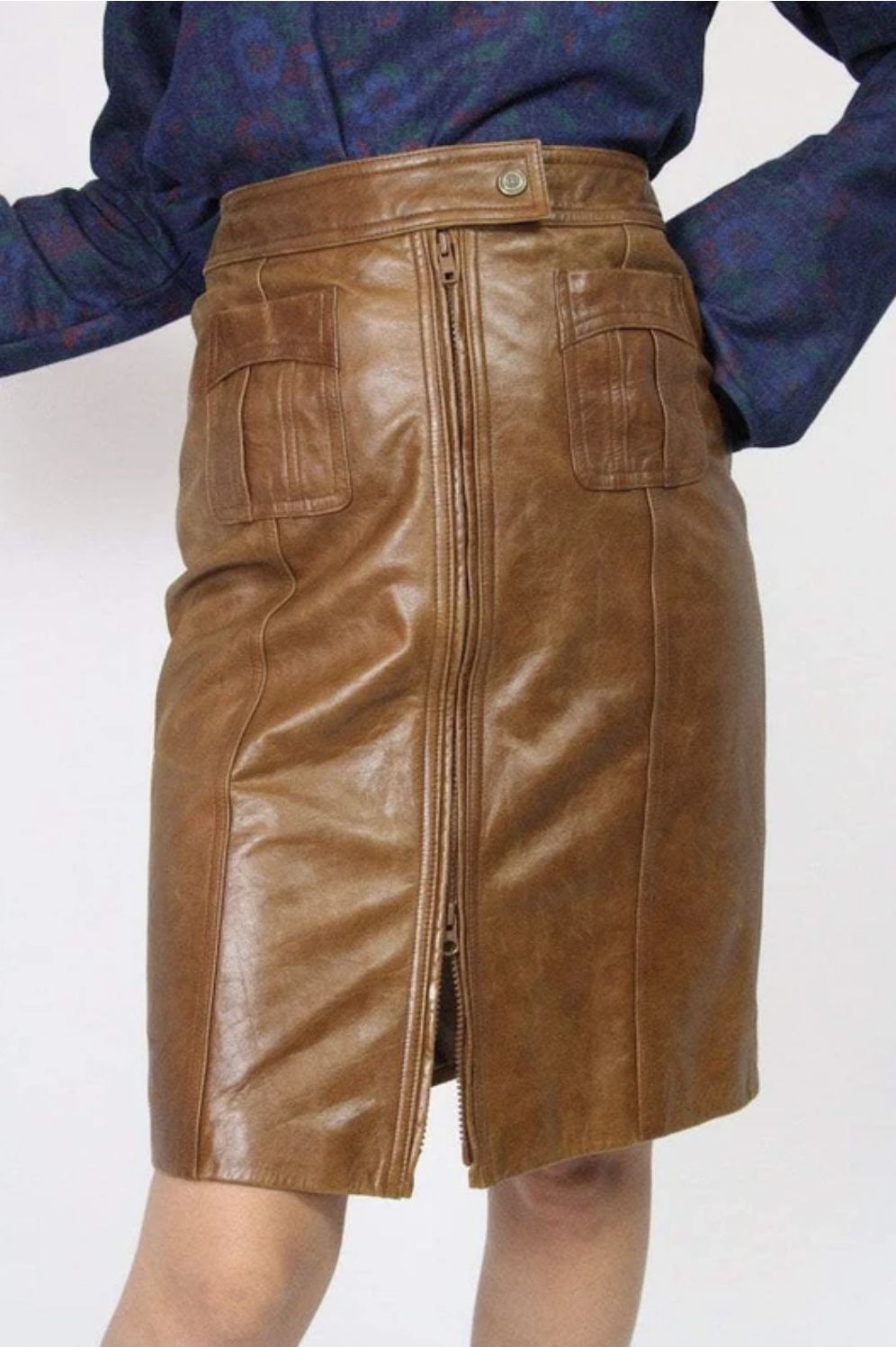 Vintage Women's Guess Leather Skirt NEW