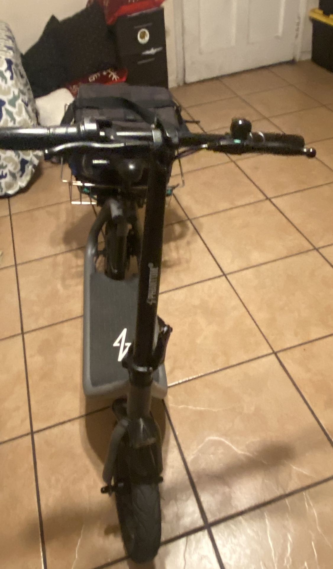 Electric Scooter With Basket