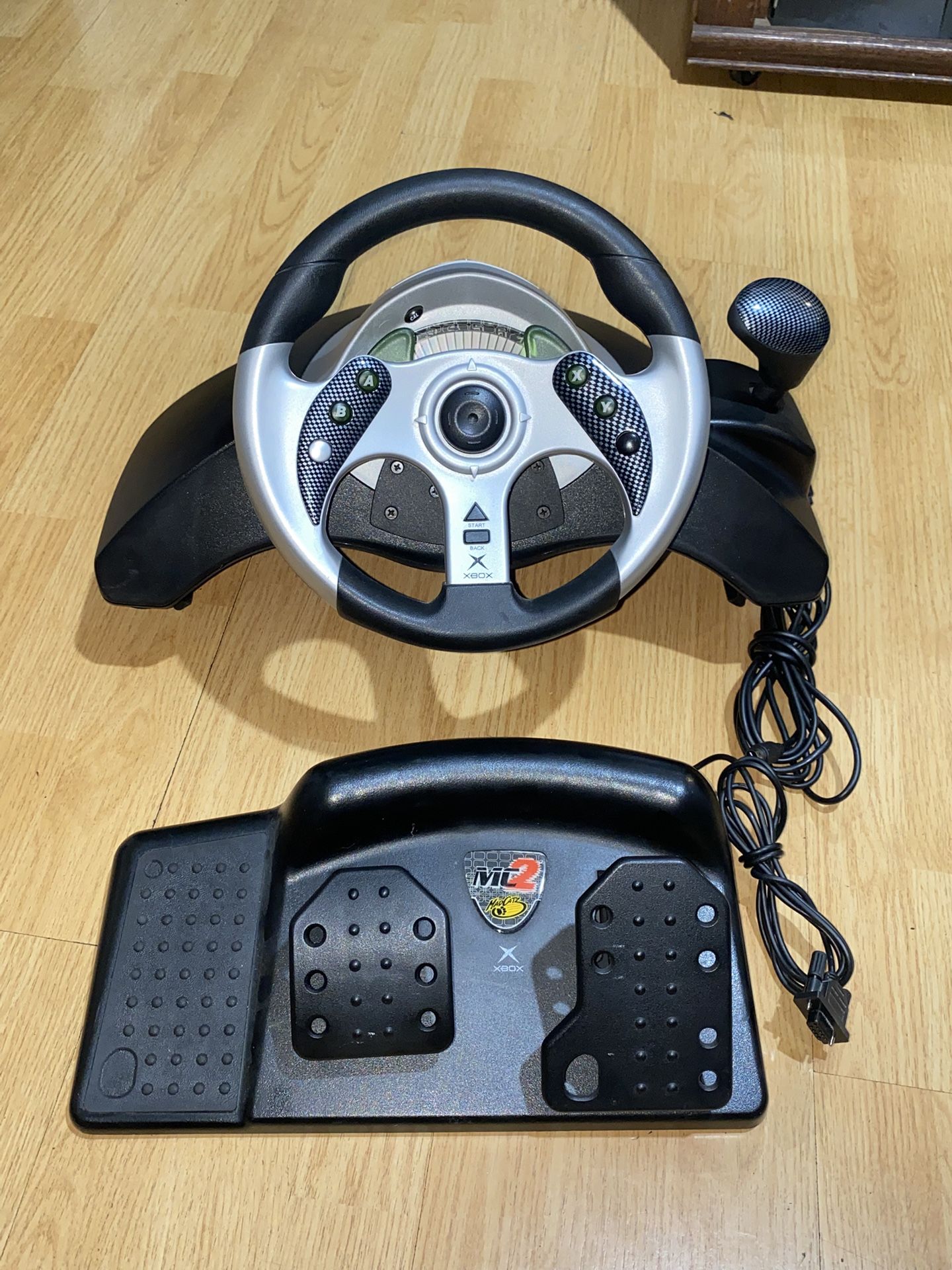 XBOX MC2 Madcatz Steering Wheel & Pedal, WORKING