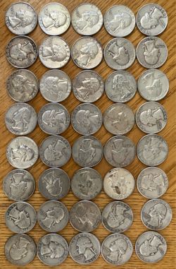 Roll of 40 90% Silver Quarters