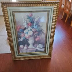 Large glass floral frame