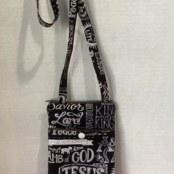 NEW BIBLE QUOTES VERSES CHRISTIAN QUILTED HANDMADE CROSSBODY CELL PHONE POUCH 