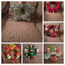 Christmas Wreaths,Flower Arrangements,and Cross Wreaths