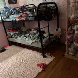 metal twin bunk bed 