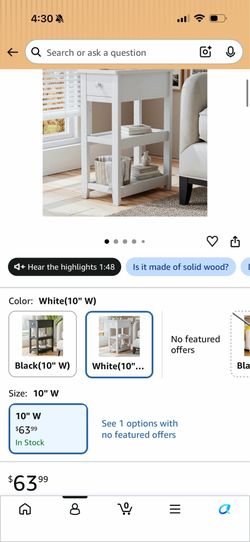 Narrow side table