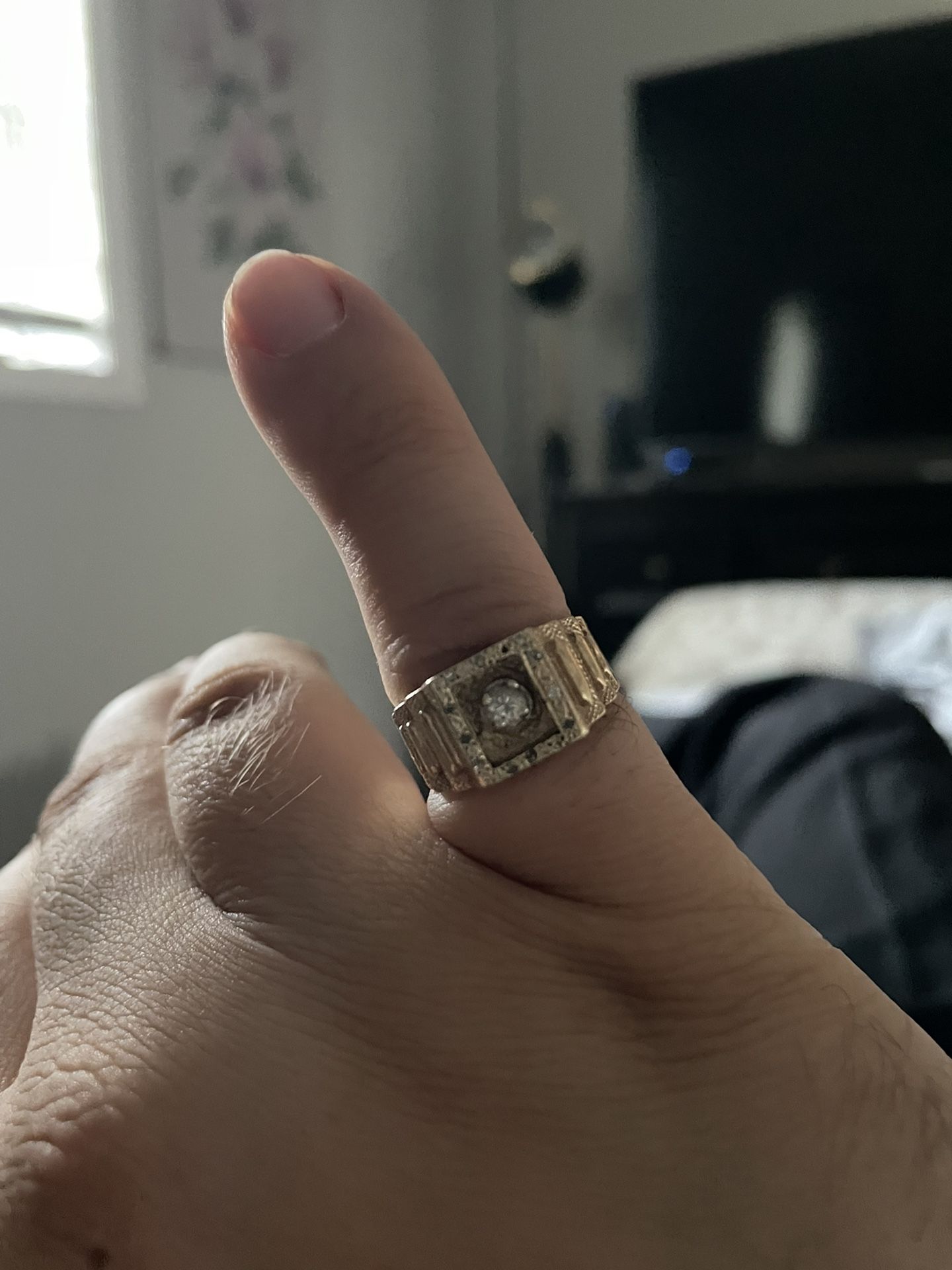 Mens Italian Pinky ring 7.5