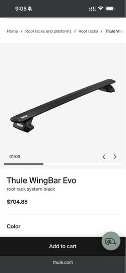 Thule WingBar Evo Roof Rack System – Like New – $700 OBO