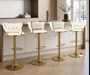 Velvet Bar Stool Set of 4 Brand New