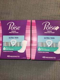 Poise Pads Boxes