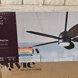 Home Decorators Collection Daniel Island 52 in. White
Color Changing Integrated LED
Outdoor Matte Black Ceiling
Fan with Light Kit and Remote 