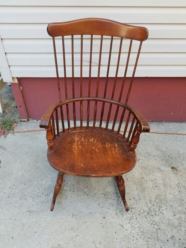 Vintage Virginia House Cherry Windsor Back Rocker Rocking Chair For Open In The Appcontinue To Mobile Website