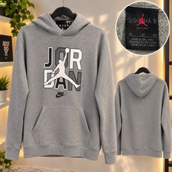 Nike Jordan Hoodie Gray Youth XL Pullover Sweatshirt
