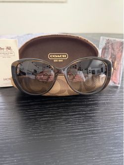 New Coach Sunglasses HC804 503/8E (L018 Sabrina) Olive Green Authentic
